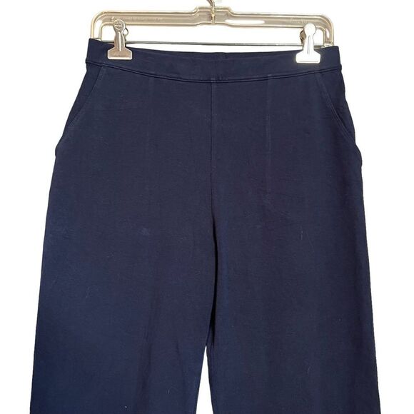 L.L. Bean navy knit straight leg pants. Size small petite - Picture 2 of 9